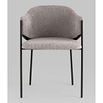 Стул Brace букле серый варинант исполнения - 4 | Loft Concept в Санкт-петербурге