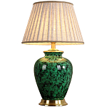 Настольная лампа с абажуром Beige Green Malachite Lampshade варинант исполнения - 1 | Loft Concept в Санкт-петербурге