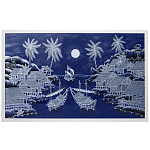 Картина ручная вышивка бисером Ночной пейзаж Night Boat Bay варинант исполнения - 1 | Loft Concept в Санкт-петербурге