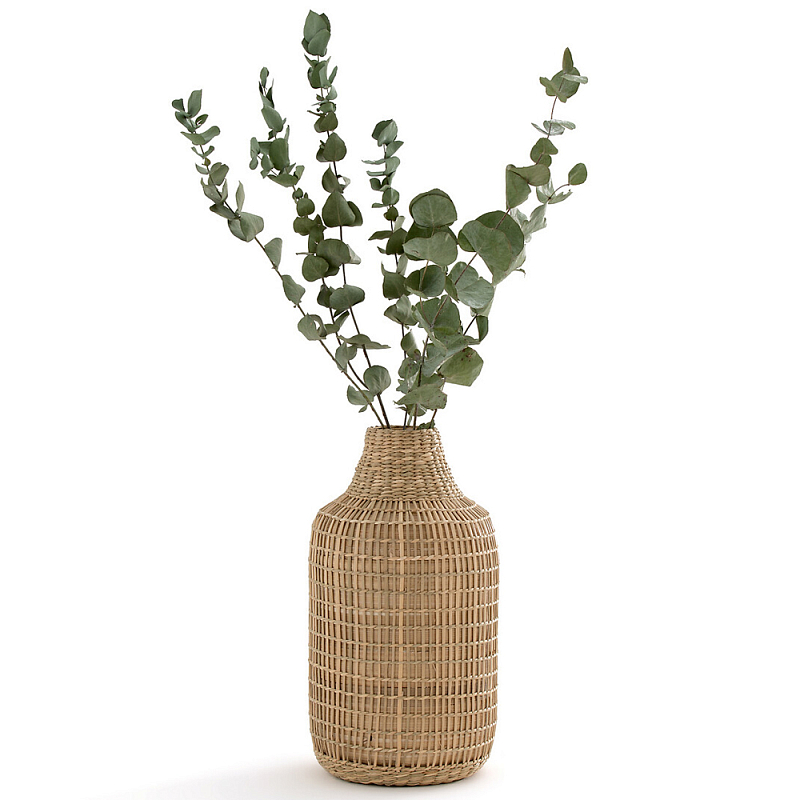 Ваза декоративная из натурального плетеного бамбука Bamboo Decor 32 Бежевый в Санкт-петербурге | Loft Concept 