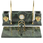 Настольный письменный набор из змеевика с подставкой под календарь Successful Leader варинант исполнения - 1 | Loft Concept в Санкт-петербурге