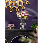 Ваза из прозрачного стекла на бронзовой подставке с ободком и ручками в виде стрекоз Eden Garden варинант исполнения - 6 | Loft Concept в Санкт-петербурге