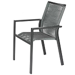 Стул темно-серый с высокой плетеной спинкой и сиденьем Braided Strength варинант исполнения - 6 | Loft Concept в Санкт-петербурге