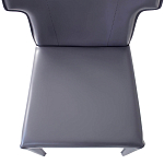 Стул серый из искуственной кожи на 4-х ножках Enigma Gray варинант исполнения - 3 | Loft Concept в Санкт-петербурге