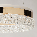 Люстра в виде кольца золотого цвета с прозрачными вставками Radiant Rail варинант исполнения - 9 | Loft Concept в Санкт-петербурге