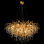 Люстра подвесная с прозрачными стеклянными подвесками в форме капель Диаметр 100 см Droplet Chandelier варинант исполнения - 5 | Loft Concept в Санкт-петербурге