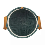 Корзина для хранения с ручками Interlacement Green  варинант исполнения - 1 | Loft Concept в Санкт-петербурге