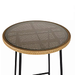 Барный столик с круглой плетеной столешницей Wicker Table Top варинант исполнения - 4 | Loft Concept в Санкт-петербурге