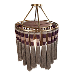 Люстра круглая плетеная с кисточками Walnut Chandelier Tassels Boho Style варинант исполнения - 2 | Loft Concept в Санкт-петербурге