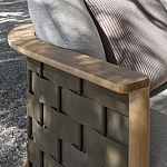 Дизайнерский уличный диван из массива дерева с плетеной спинкой PALINFRASCA Sofa варинант исполнения - 21 | Loft Concept в Санкт-петербурге