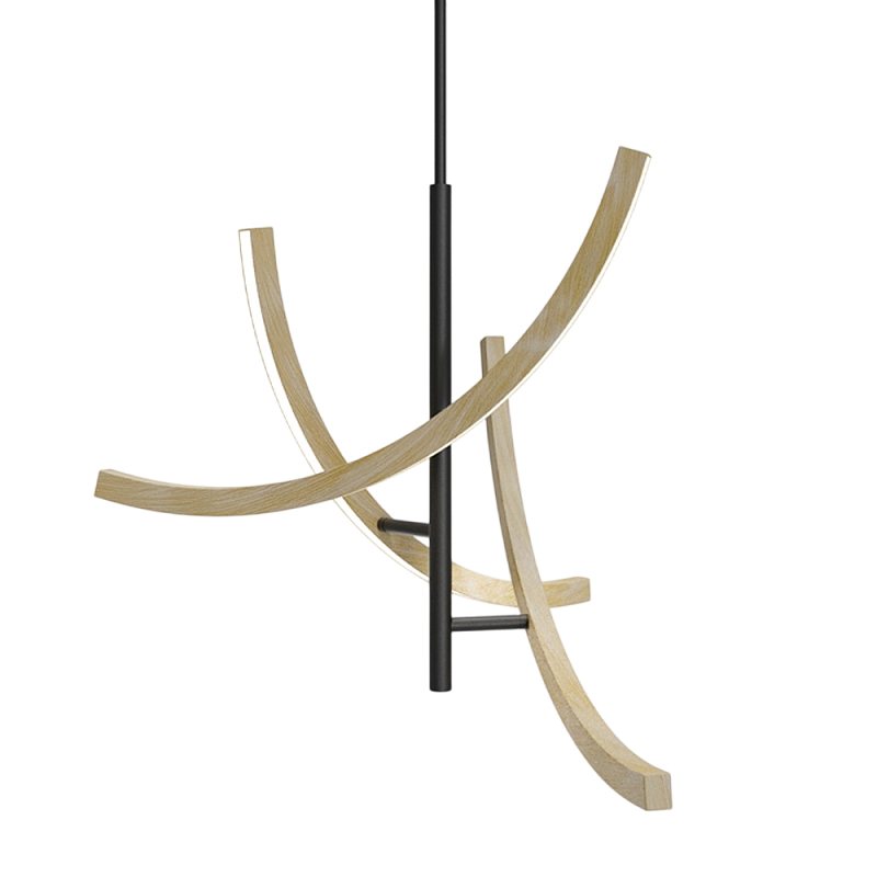 Подвесной светильник Wabi Черный Древесина в Санкт-петербурге | Loft Concept 