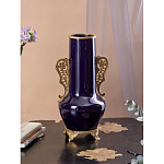 Ваза темно-синяя фарфоровая с бронзовыми ручками и ножками Eden Garden варинант исполнения - 4 | Loft Concept в Санкт-петербурге