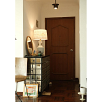 Настольная лампа с принтом на белом тканевом абажуре Roof Garden Lamp варинант исполнения - 8 | Loft Concept в Санкт-петербурге