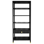 Стеллаж Elsa Dreams Black со стеклянными полками и ящиком варинант исполнения - 7 | Loft Concept в Санкт-петербурге