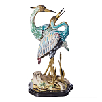 Статуэтка в виде двух птиц из фарфора с бронзовыми элементами Bird of the Garden of Eden варинант исполнения - 2 | Loft Concept в Санкт-петербурге