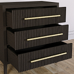 Комод Primo с 3 выдвижными ящиками Темный орех варинант исполнения - 6 | Loft Concept в Санкт-петербурге