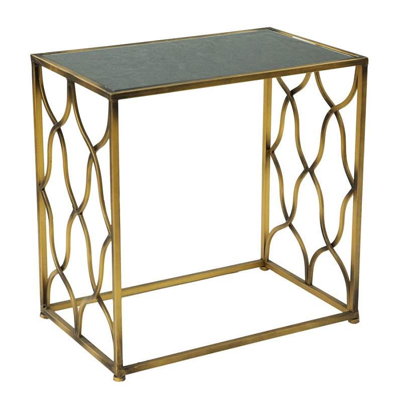 Консоль Golden Broken Rhombuses Золотой Черный в Санкт-петербурге | Loft Concept 