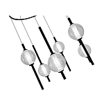 Люстра светодиодная с 6-ю сферическими стеклянными плафонами Splatter варинант исполнения - 4 | Loft Concept в Санкт-петербурге