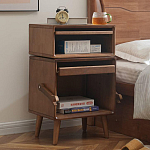 Тумбочка прикроватная деревянная Робот Robot Desk варинант исполнения - 2 | Loft Concept в Санкт-петербурге