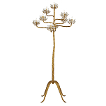 Торшер золотой в виде растения Golden Flower Glade варинант исполнения - 2 | Loft Concept в Санкт-петербурге