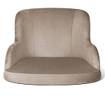 Барный стул со спинкой и подлокотниками на 4-х деревянных ножках Бежевый Велюр Ava Charm варинант исполнения - 2 | Loft Concept в Санкт-петербурге