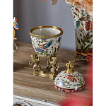 Шкатулка в форме яйца на величественных львах из фарфора с бронзовыми элементами Eden Garden варинант исполнения - 6 | Loft Concept в Санкт-петербурге