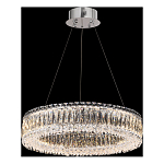 Люстра подвесная круглая из прозрачного хрусталя с корпусом из металла цвета хром Selfsufficient варинант исполнения - 3 | Loft Concept в Санкт-петербурге