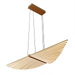 Люстра в виде распахнутых крыльев из тонких металлических планок Flight of Freedom варинант исполнения - 3 | Loft Concept в Санкт-петербурге