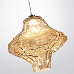 Подвесной светильник с плафоном из фактурного светло-янтарного стекла Light Ensemble варинант исполнения - 9 | Loft Concept в Санкт-петербурге