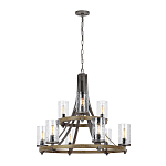 Люстра с цилиндрическим плафонами из толстого волнистого стекла в индустриальном стиле Feiss варинант исполнения - 2 | Loft Concept в Санкт-петербурге