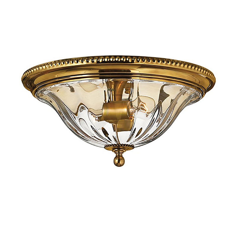 Потолочный светильник цвета латунь с прозрачным плафоном в форме чаши Hinkley Латунь Прозрачное Стекло в Санкт-петербурге | Loft Concept 