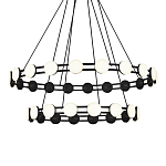 Люстра двухъярусная с круглыми светодиодными источниками света Maxine Light варинант исполнения - 2 | Loft Concept в Санкт-петербурге