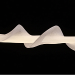 Люстра горизонтальная с волнистым белым плафоном Golden Swirl варинант исполнения - 6 | Loft Concept в Санкт-петербурге