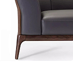 Кресло большое c каркасом из массива дерева Walnut Armchair варинант исполнения - 3 | Loft Concept в Санкт-петербурге