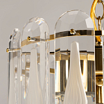 Люстра многоярусная с овальными прозрачными подвесками 28 см Harmonica варинант исполнения - 7 | Loft Concept в Санкт-петербурге