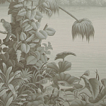 Обои ручная роспись Le Brésil Crystal Grey варинант исполнения - 2 | Loft Concept в Санкт-петербурге