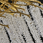 Люстра многоярусная с каркасом из металла и прозрачными подвесками FAIRYTREE Light варинант исполнения - 1 | Loft Concept в Санкт-петербурге