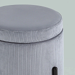 Серо-голубой пуф на черных ножках SANJAY варинант исполнения - 4 | Loft Concept в Санкт-петербурге