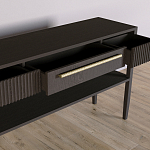 Дизайнерская Консоль с полкой и ящиком Primo Темный орех варинант исполнения - 7 | Loft Concept в Санкт-петербурге