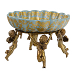 Чаша с орнаментом на бронзовых ножках в виде ангелов Eden Garden варинант исполнения - 2 | Loft Concept в Санкт-петербурге
