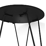 Стол журнальный с круглой столешницей из стекла Gold and Black Marble варинант исполнения - 5 | Loft Concept в Санкт-петербурге