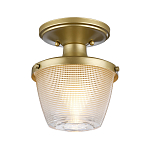 Потолочный светильник для ванных комнат с плафоном из прессованного фактурного стекла Quoizel варинант исполнения - 6 | Loft Concept в Санкт-петербурге