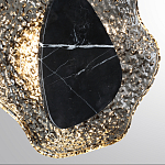 Бра с волнообразным стеклянным плафоном и вставкой из мрамора Liquid Stone варинант исполнения - 16 | Loft Concept в Санкт-петербурге