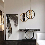 Консоль чёрная с геометрическим основанием Josette варинант исполнения - 2 | Loft Concept в Санкт-петербурге