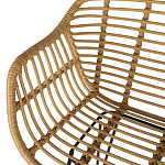 Стул барный с ротанговым плетением Half Bar Chair with Wicker с подлокотниками варинант исполнения - 8 | Loft Concept в Санкт-петербурге