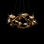 Люстра подвесная с прозрачными стеклянными птичками на ветвях Диаметр 80 см Serip Voa варинант исполнения - 8 | Loft Concept в Санкт-петербурге