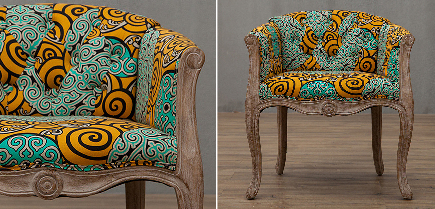 Кресло Yellow and Turquoise Ornament Chair Кресло Yellow and Turquoise Ornament Chair - Loft-Concept в Санкт-петербурге