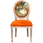 Стул из натурального бука оранжевое с цветным принтом Impressionism in Color варинант исполнения - 1 | Loft Concept в Санкт-петербурге