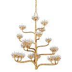 Люстра золотая в виде растения Golden Flower Glade варинант исполнения - 4 | Loft Concept в Санкт-петербурге