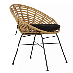 Стул круглый с ротанговым плетением Round Wicker Stool варинант исполнения - 1 | Loft Concept в Санкт-петербурге